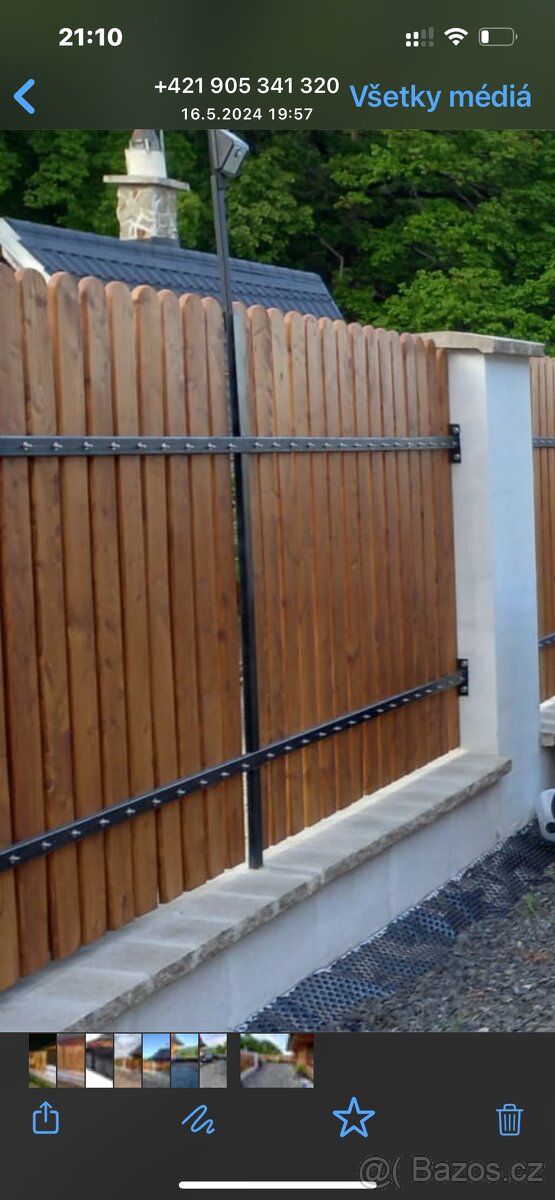 Dřevo- Plotová modřínová prkna plotovka plaňky na plot. - 20