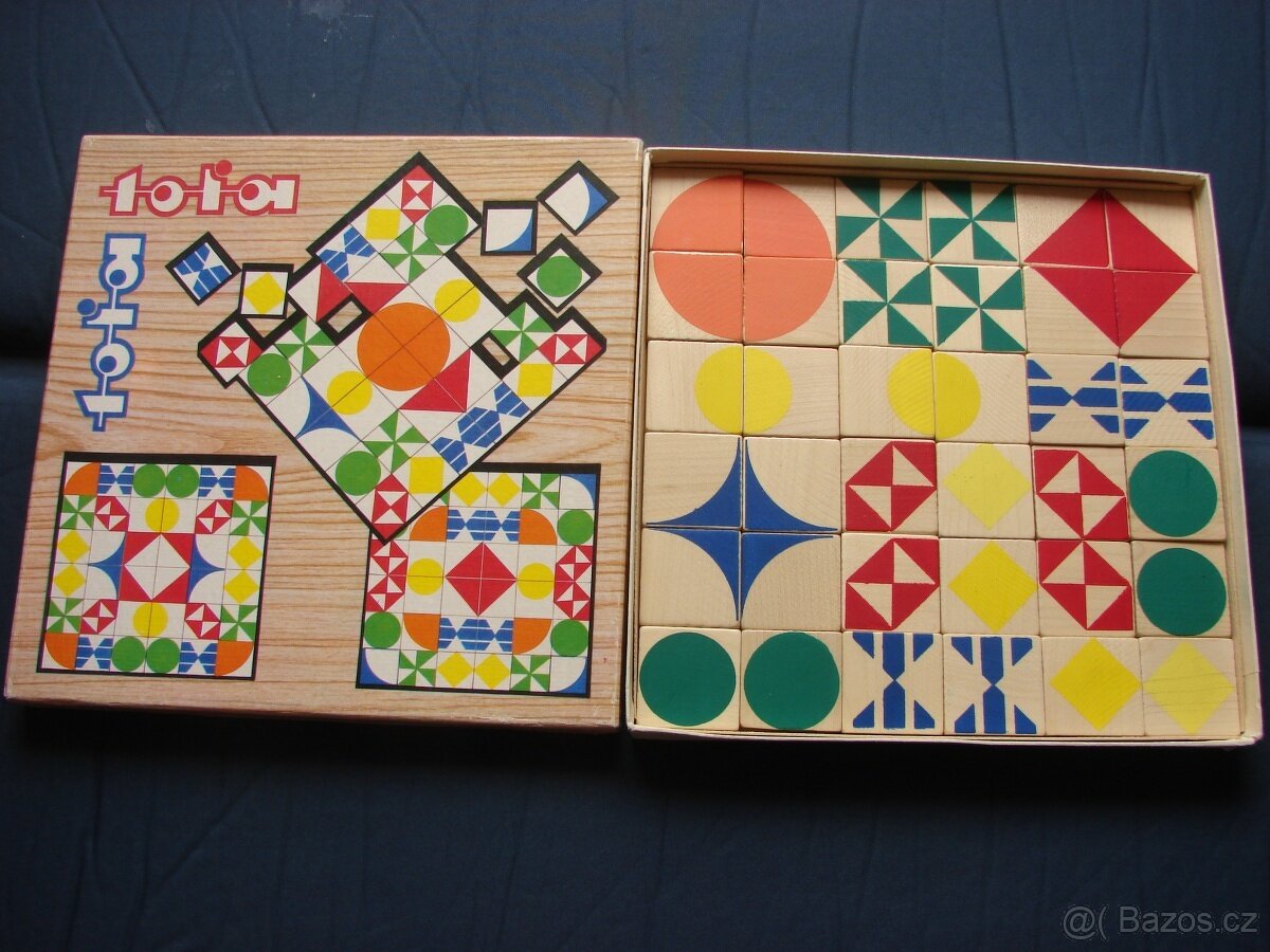 Dřevěné kostky pro děti Mix na stavění a skládání Dětské hry - 20