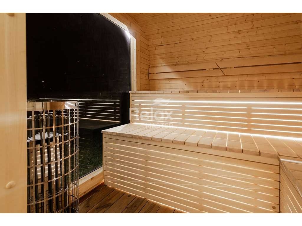 Finská sauna LUX s předsíní 245×340 - 20