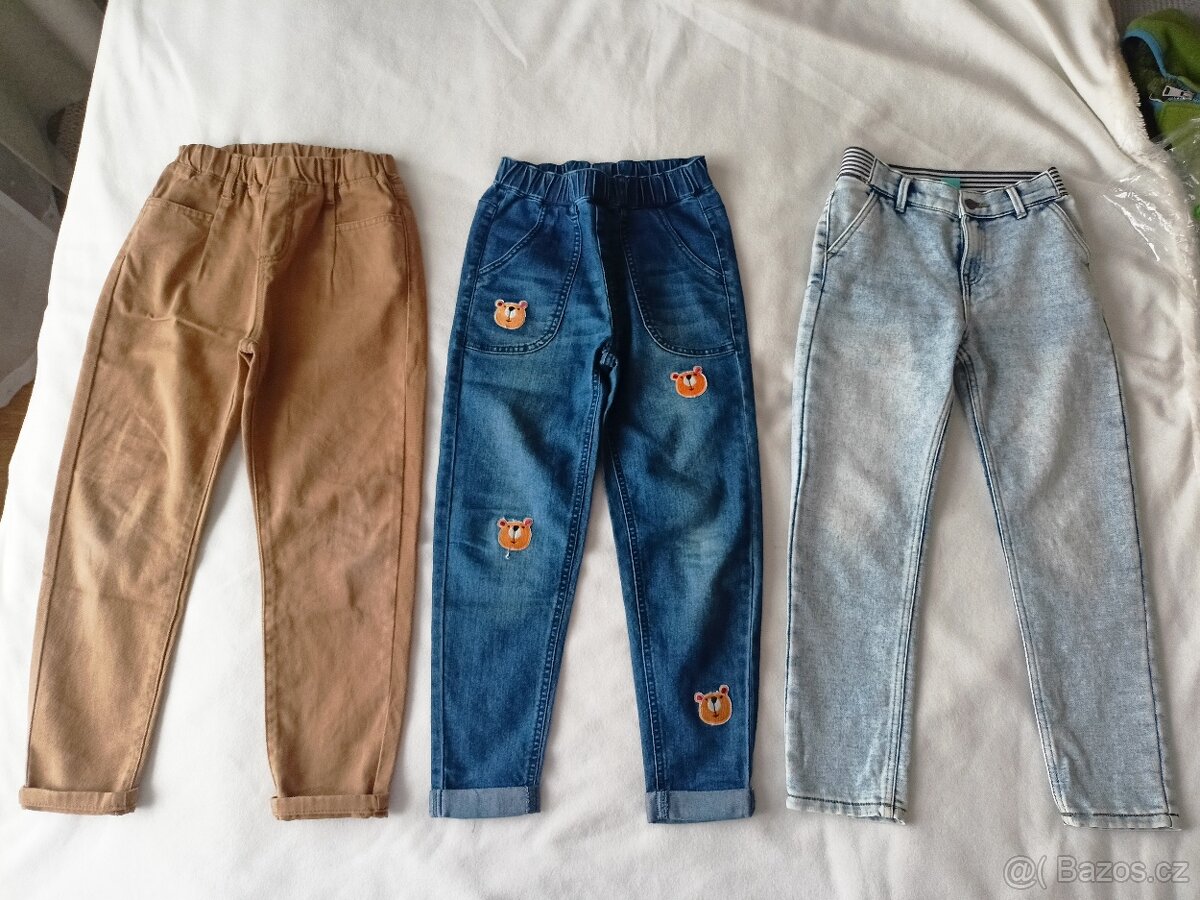 3x dětské džíny, vel.128 - 20