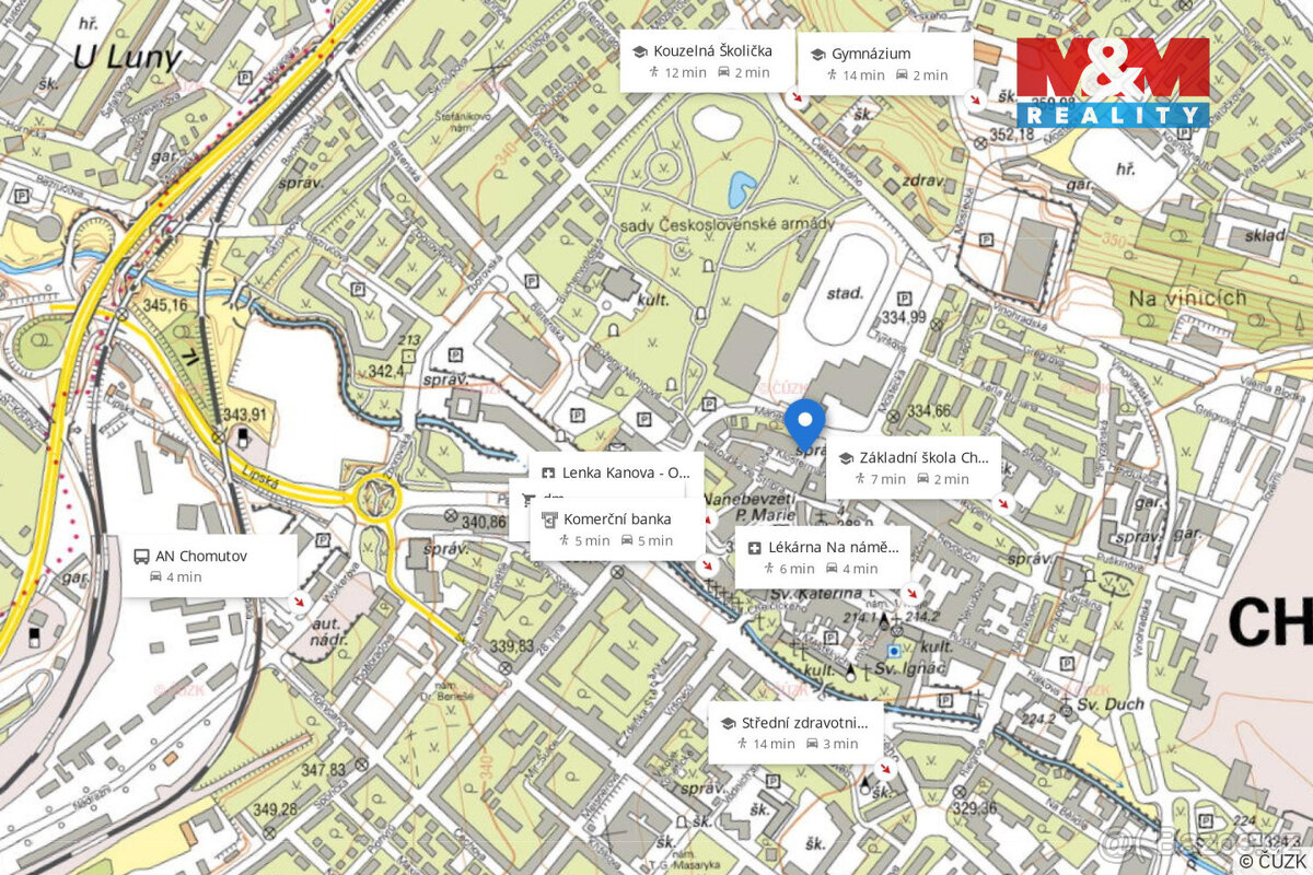 Pronájem bytu 2+kk, 100 m², Chomutov, ul. Klostermannova - 20