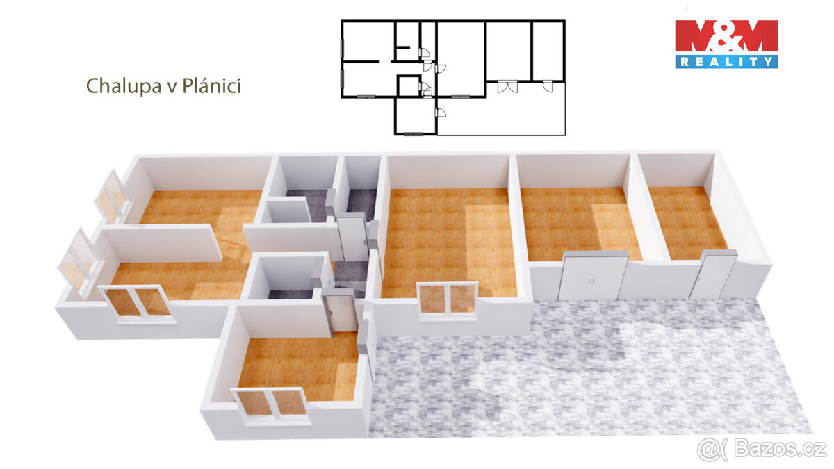Prodej chalupy, 90 m², Plánice, Štipoklasy - 20