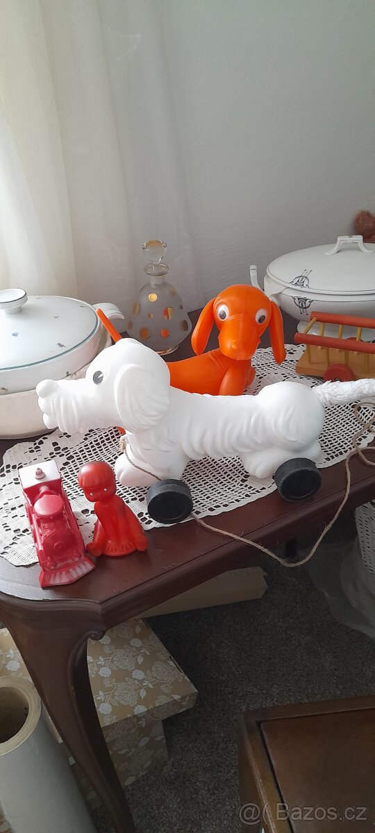 Retro hračky modrá mašinka prodána - 20