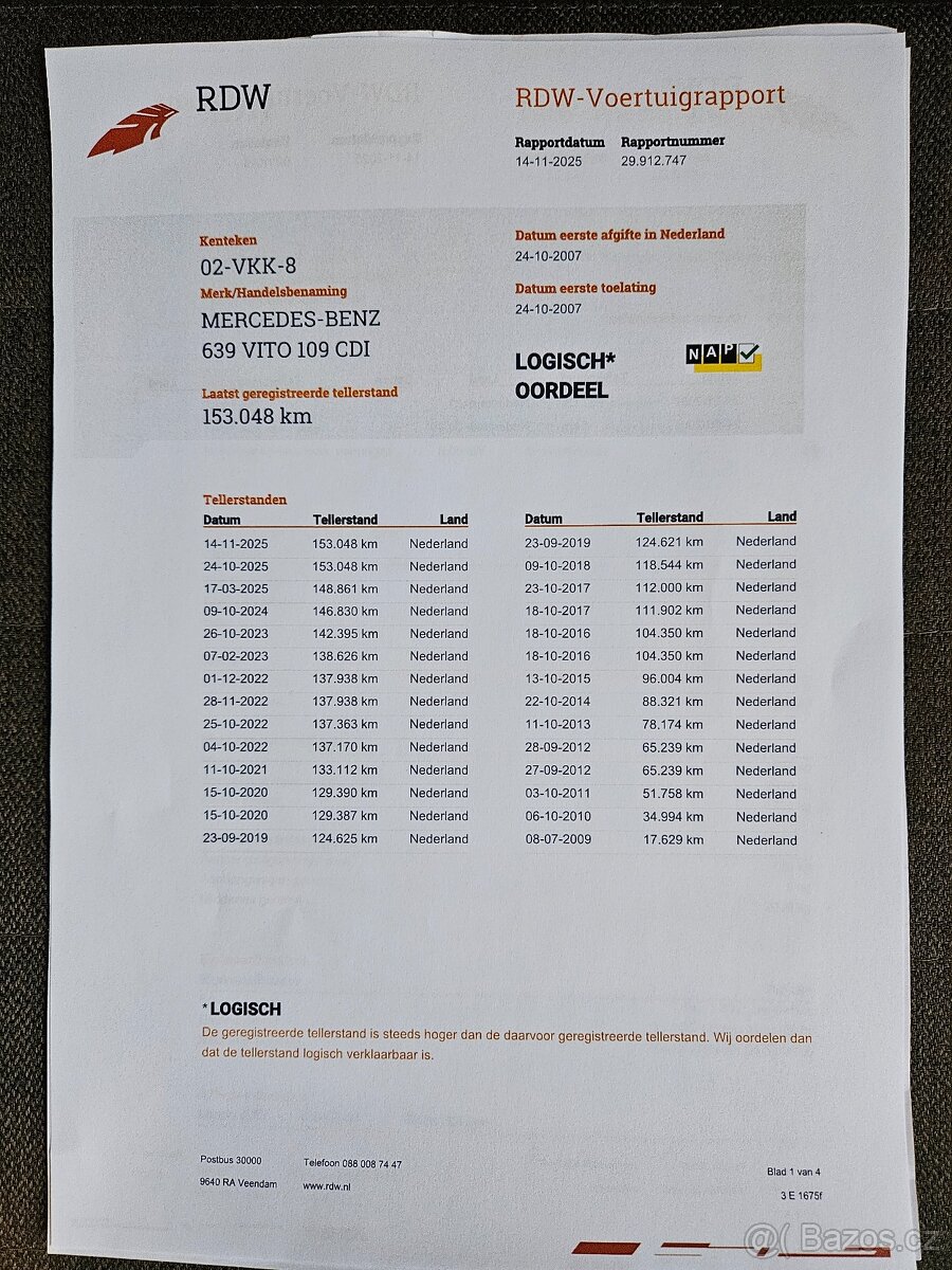 MERCEDES VITO 2.2 70KW 2007 154TKM DPH - 20