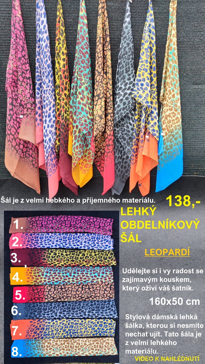 Šátky, šály, šálky, tunely....15% sleva na vše - 20