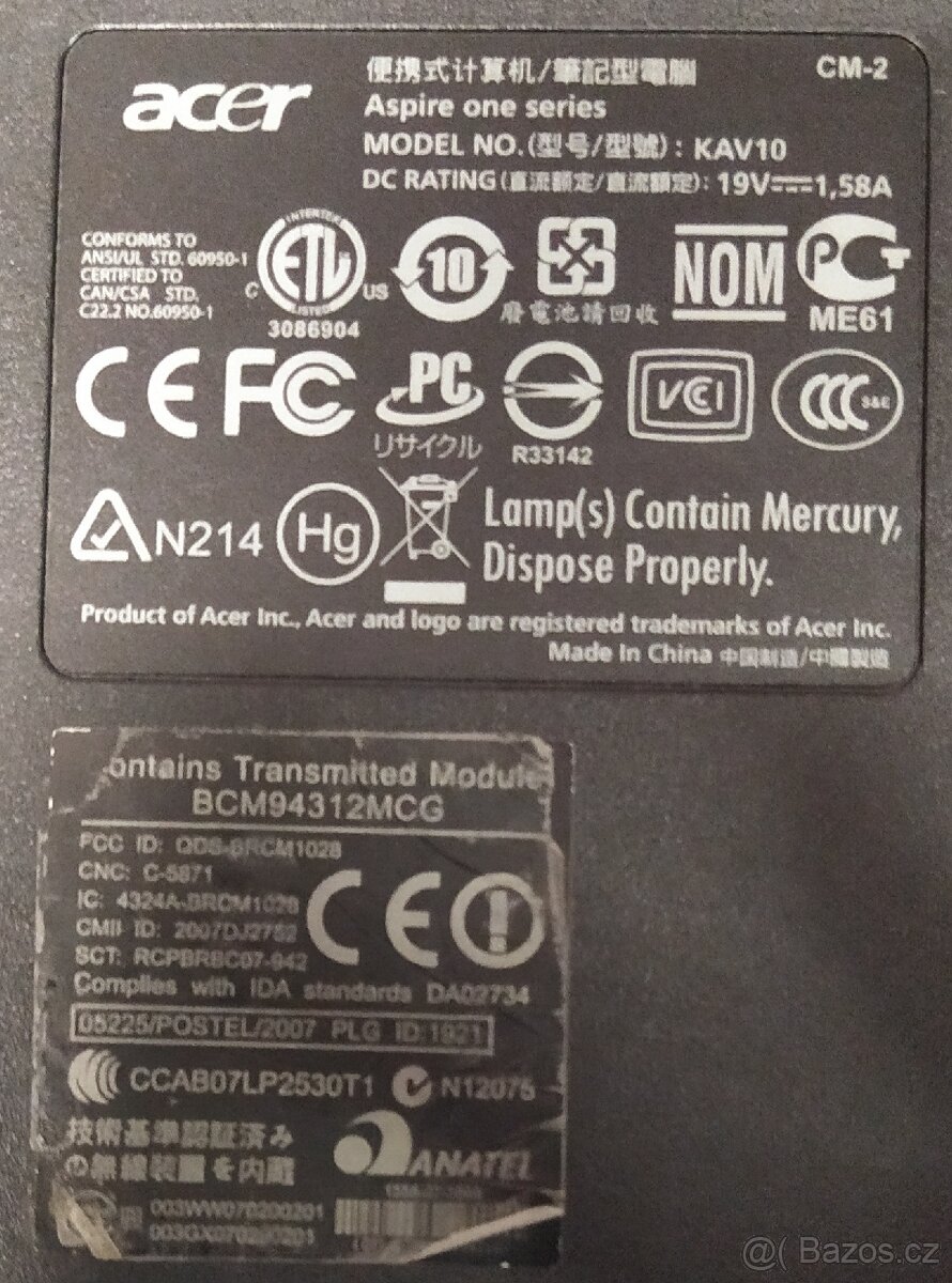 Notebooky ACER HP DELL na díly na opravu - 20