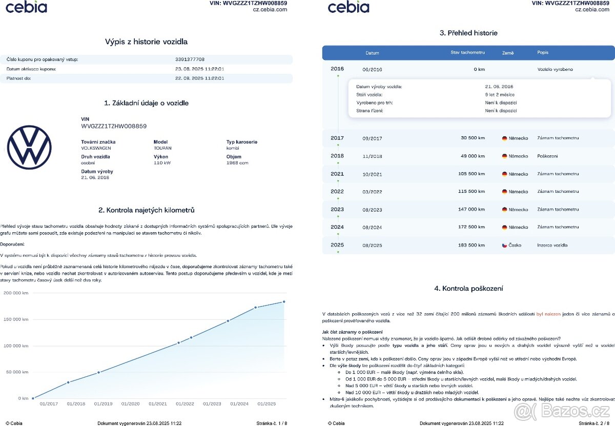 VW Touran 2.0 TDi Serviska, ALU, Senzory - 20