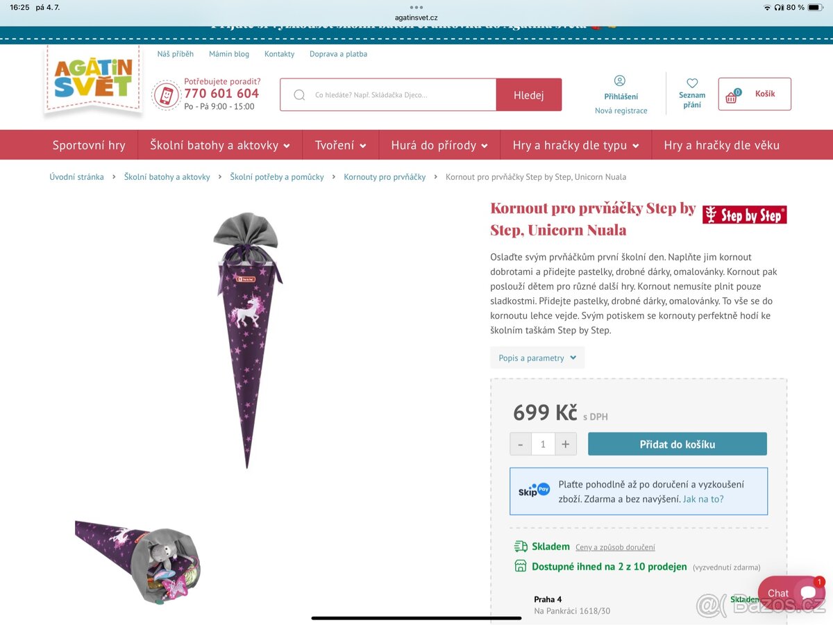 Set školní batoh, penál, kornout step by Step - 20