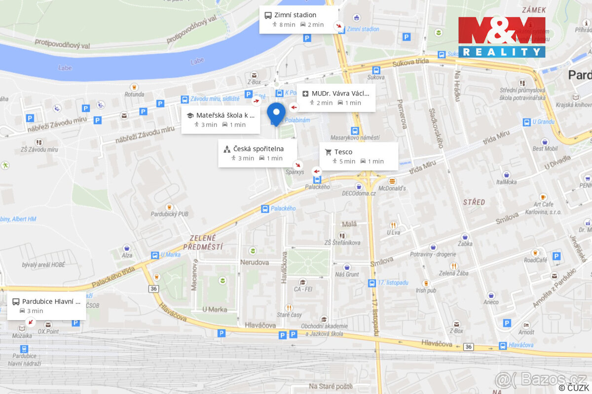 Prodej bytu 2+kk, 43 m², Pardubice, ul. K Polabinám - 20