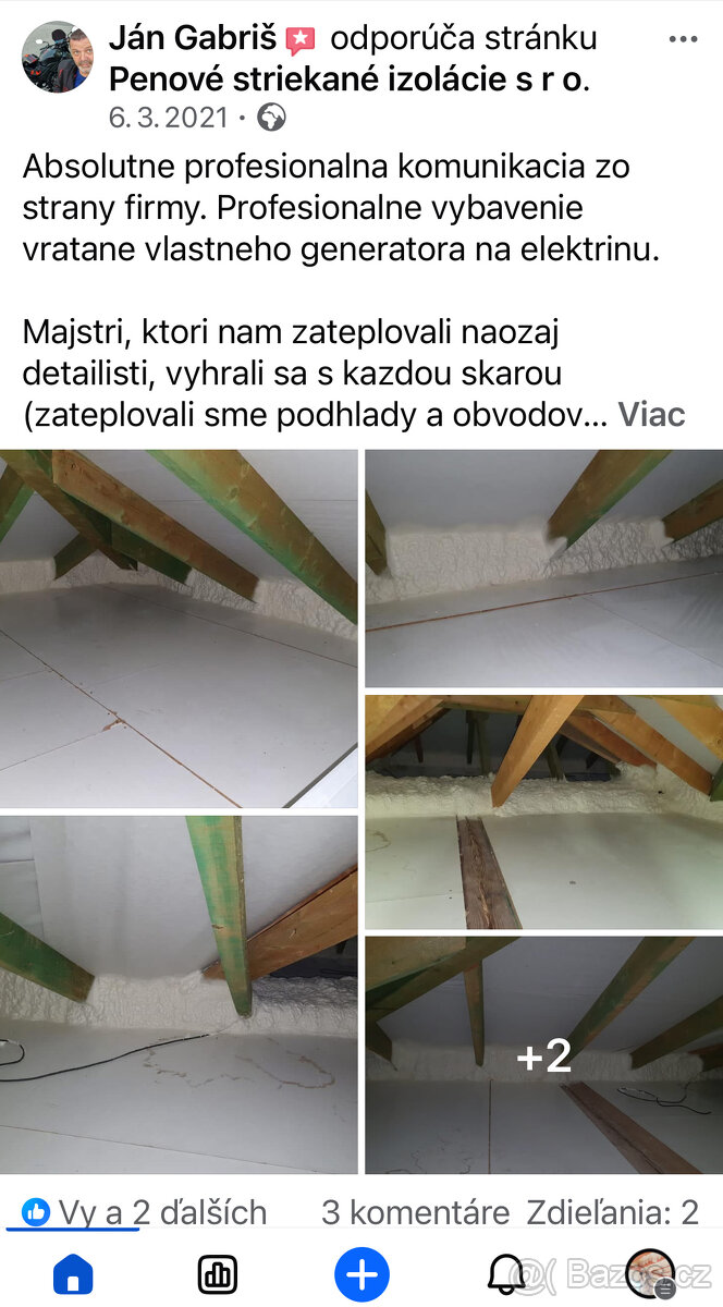 Pěnová foukaná izolace Supafil a Purking & Anhydritový potěr - 20