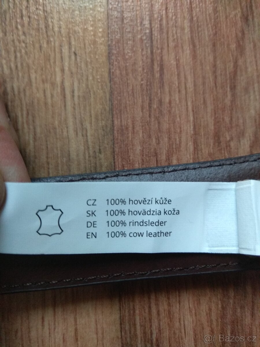 Nové pánské kožené opasky Bandi s aut. sponou - černý, hnědý - 20