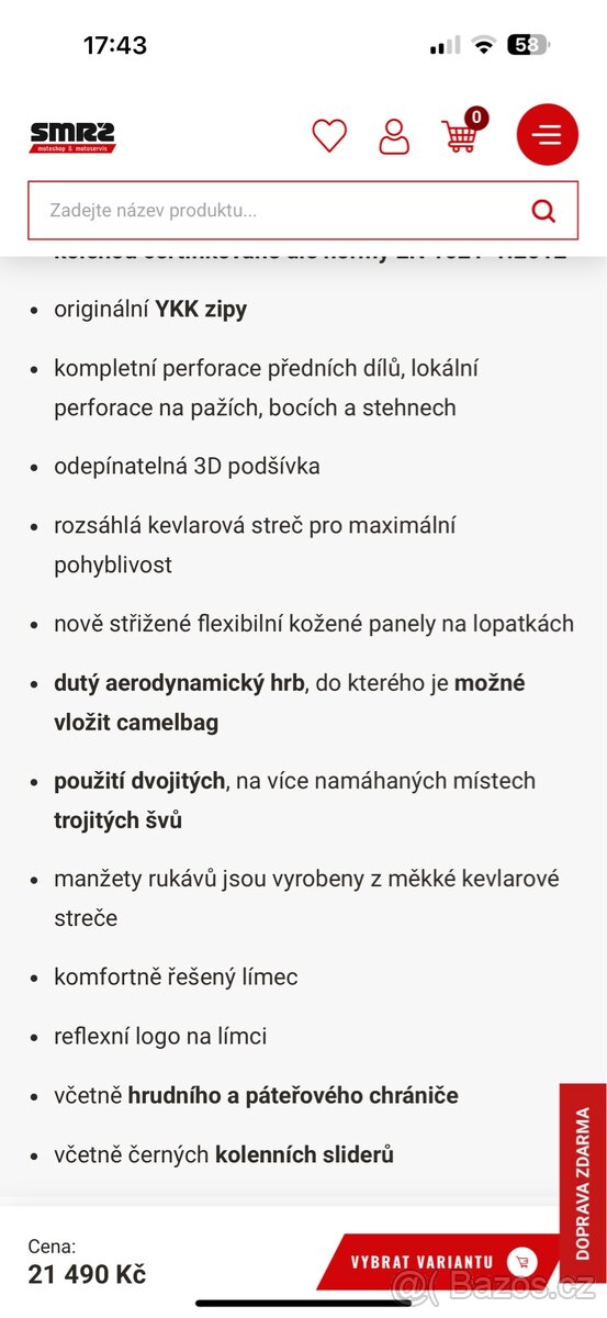KOMBINÉZA 4SR RACING vel.56 - 20