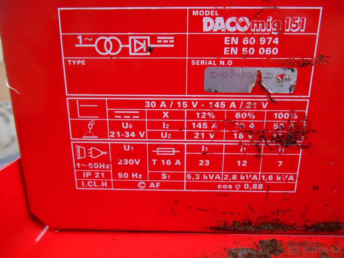 svářečka SAB Daco mig151 s bombou co2 - 20