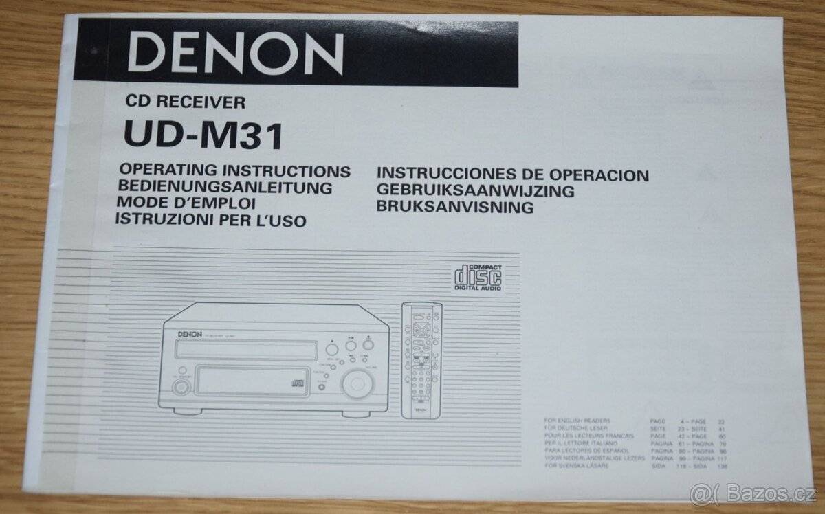 Minikomponet DENON CD receiver, UD-M31, manuál, dálk.ovl. - 20