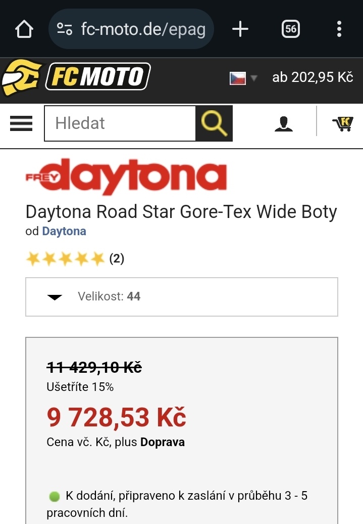 43 DAYTONA Road Star GTX Kožené boty na moto - 20