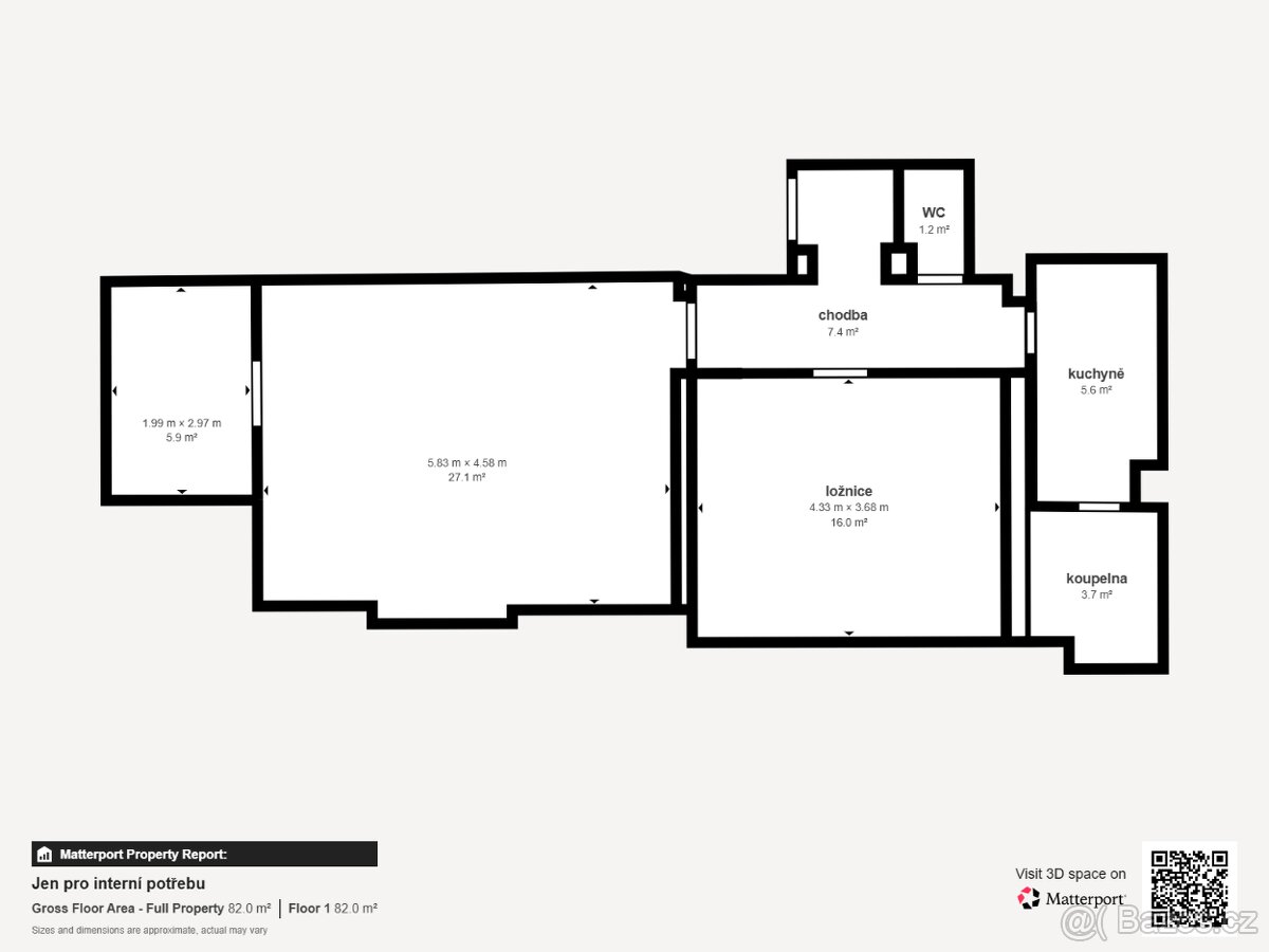 Prostorný a prosvětlený byt 2+1 (+ menší pokojík) v Žamberku - 20