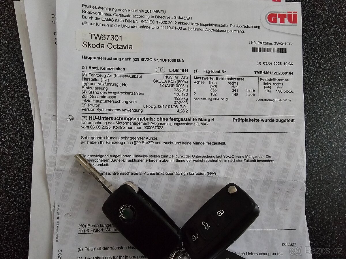 Octavia II 1,4 TSi 90KW Ambition 2013 dig.klima,tempomat ALU - 20