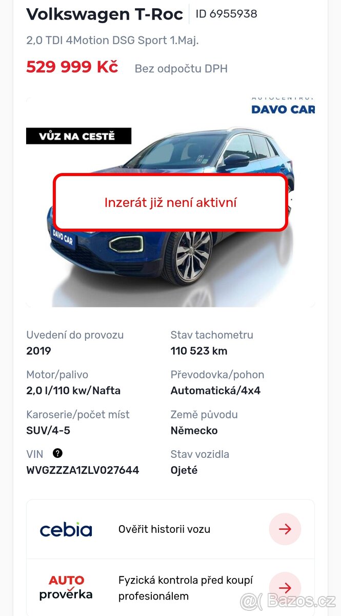 VW T-ROC Sport 4x4 DSG7 Výbava, ALU kola 19 + 17 zimní - 20