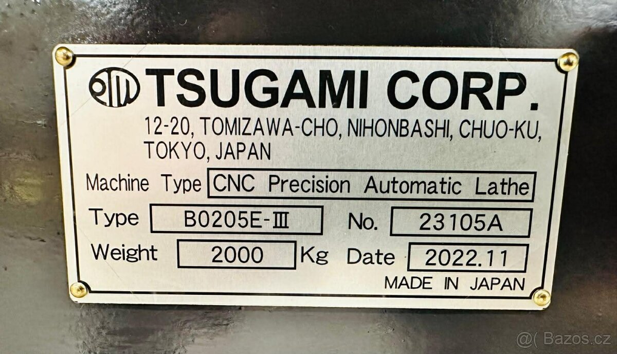 CNC dlouhotoč TSUGAMI B0205E- lll , r.v. 2022 - 20