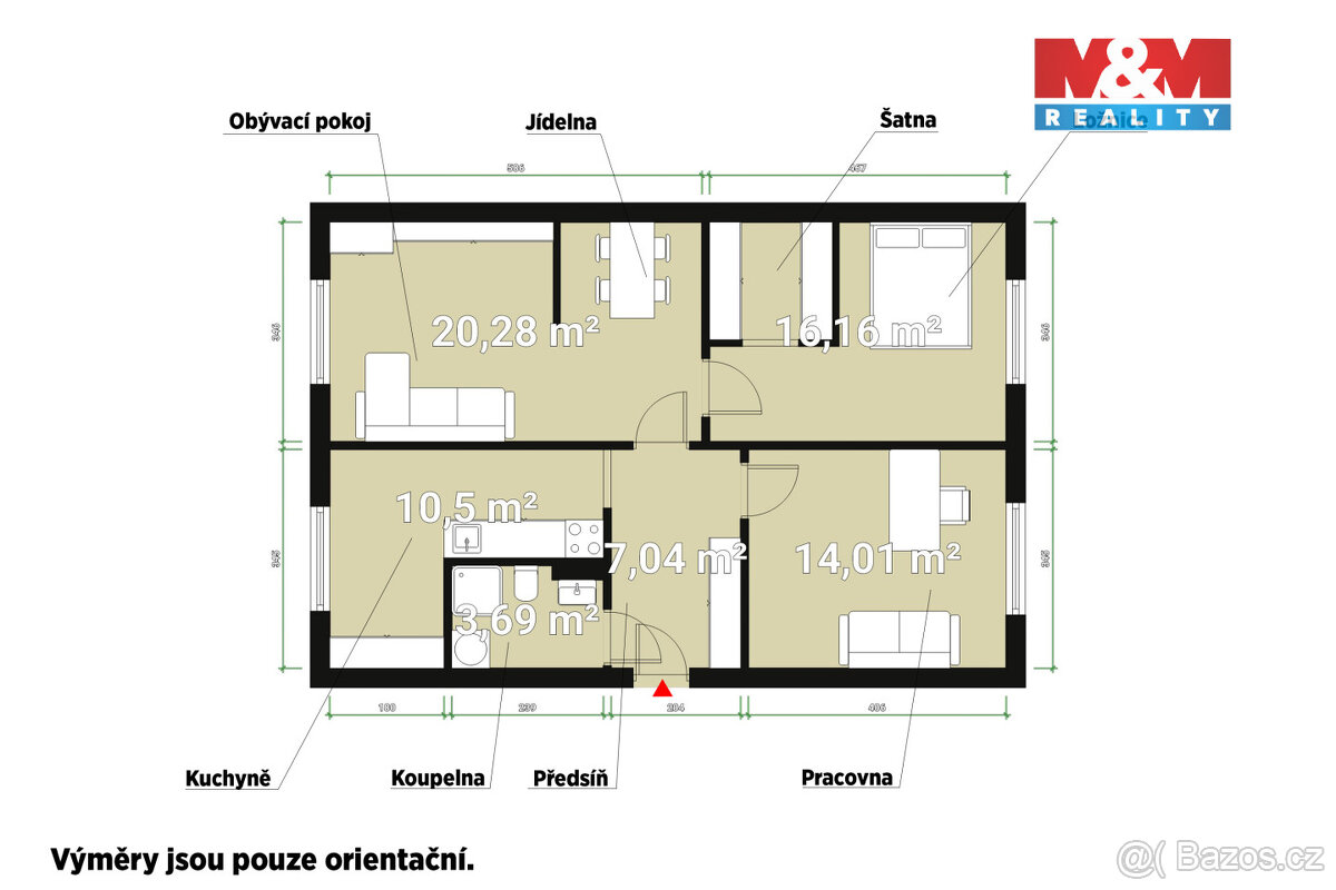 Prodej bytu 3+1, 72 m², Plzeň, ul. Vojanova - 20