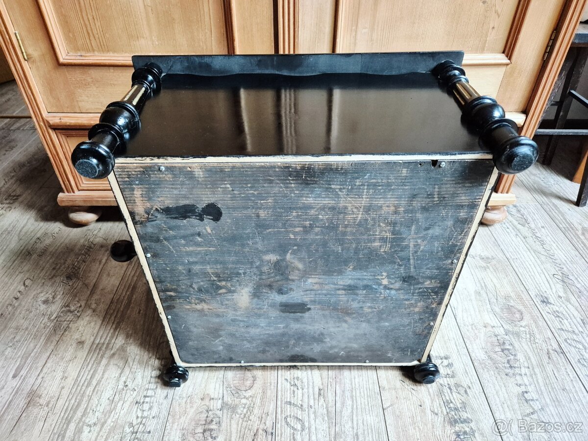 Velký starožitný hrací stroj, flašinet na kliku Amorette - 20