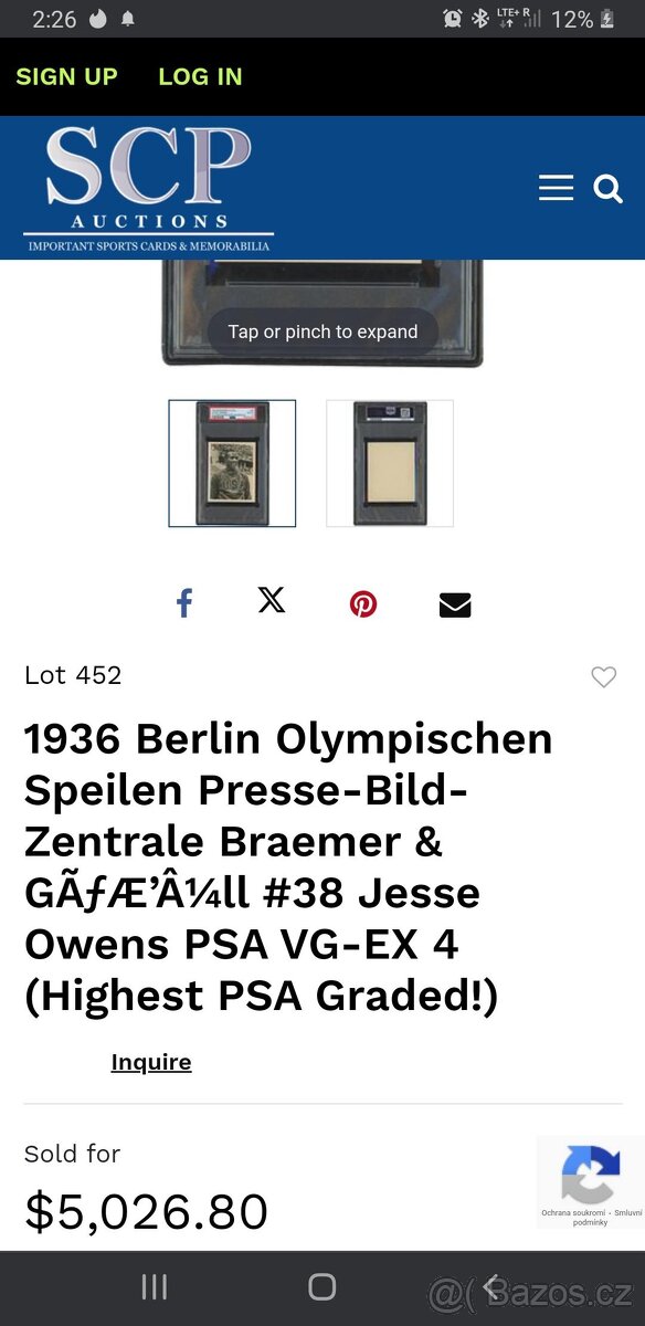 Raritní kompletní Olympijské album Berlin 1936 - 20