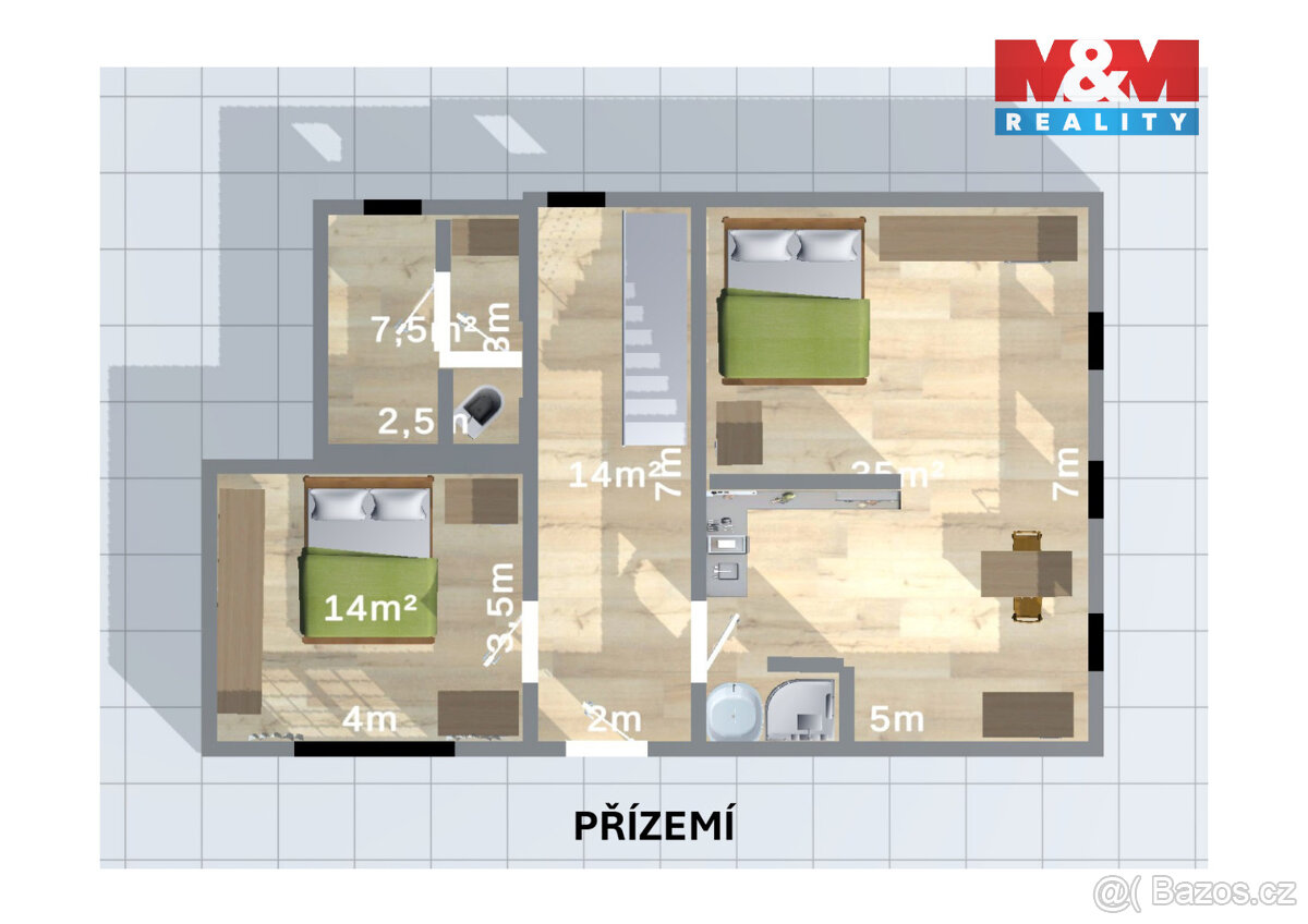 Prodej rodinného domu, 105 m², Okřesaneč - 20