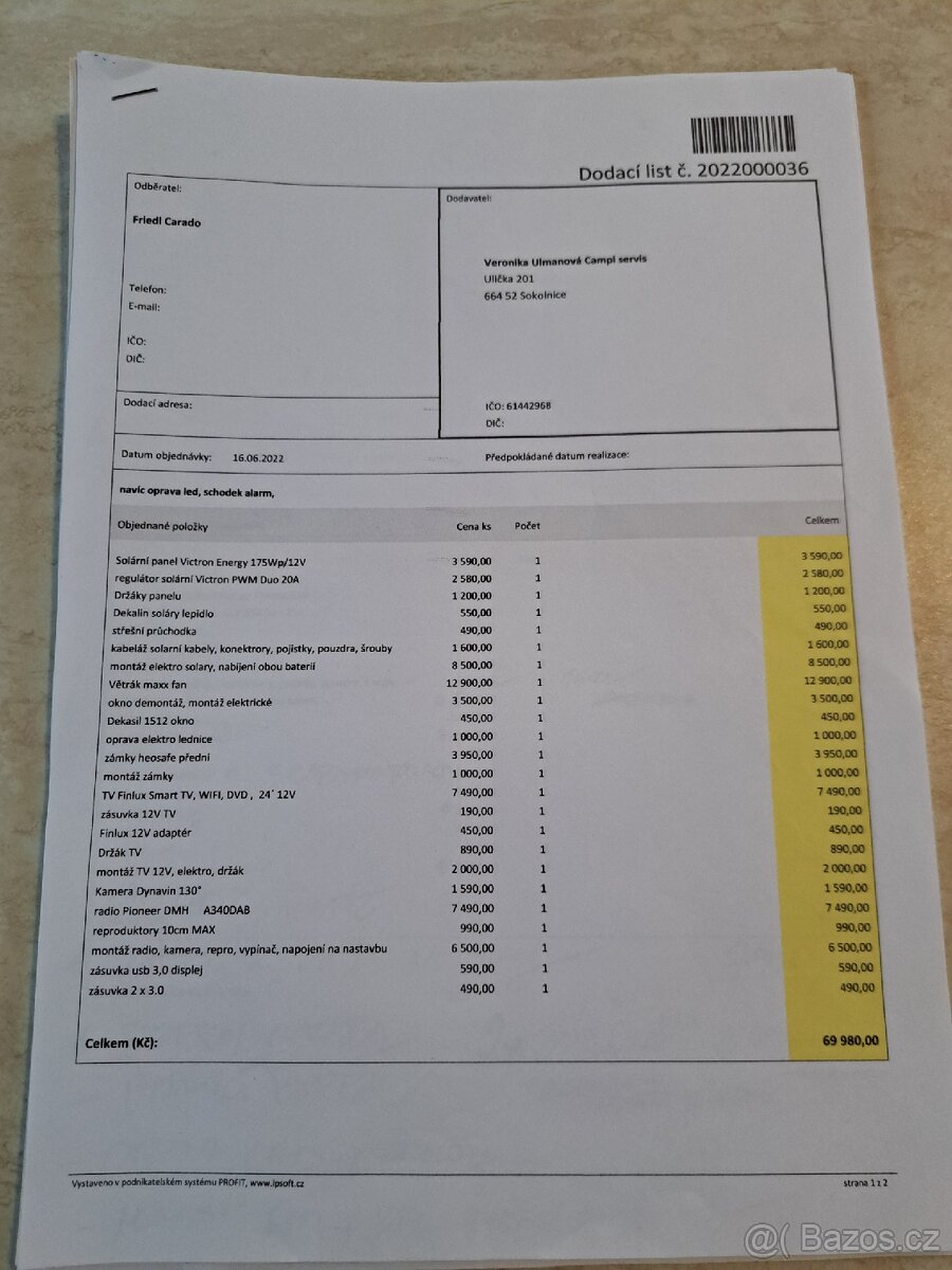 OBYTNÝ VŮZ CARADO A464, 2.3JTD, 2015 - 20