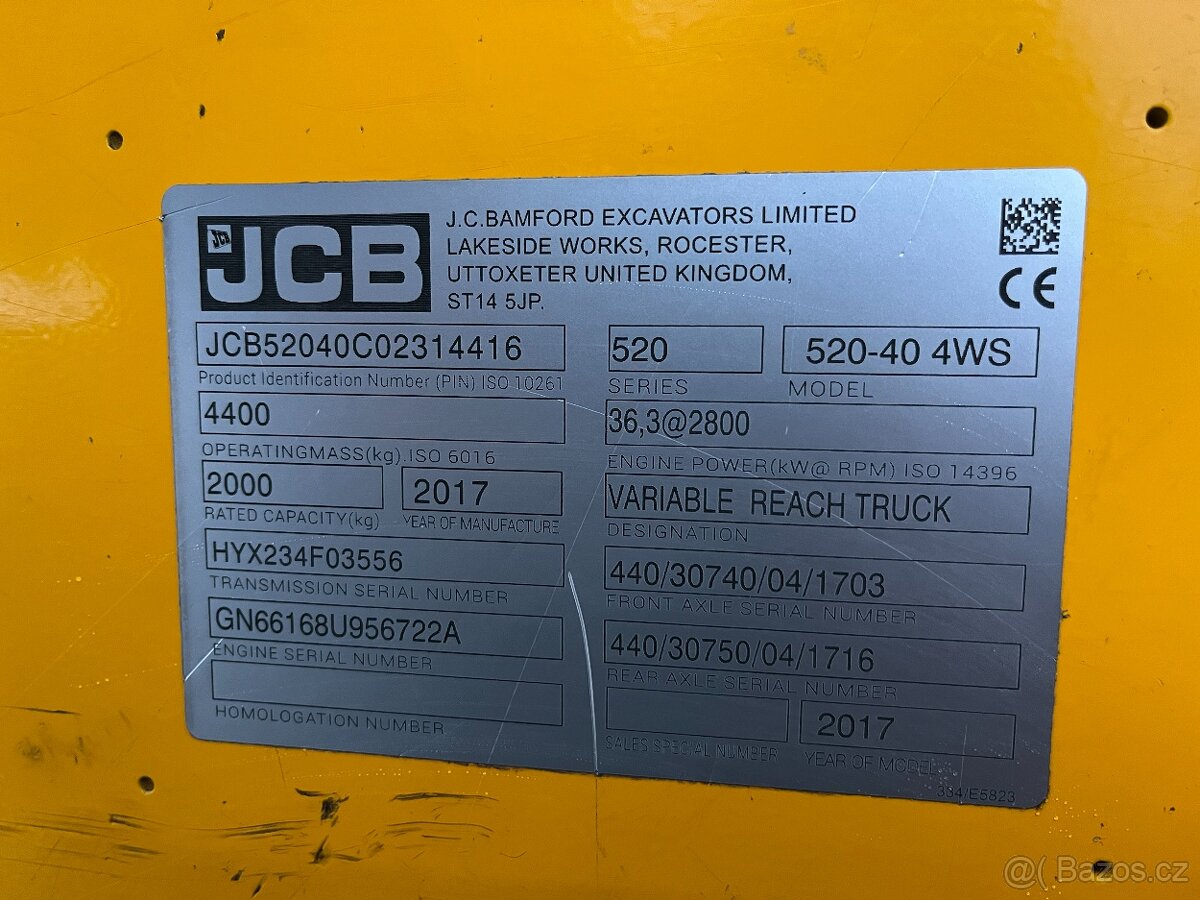 Teleskopický nakladač manipulátor JCB 520-40, Manitou, Merlo - 20