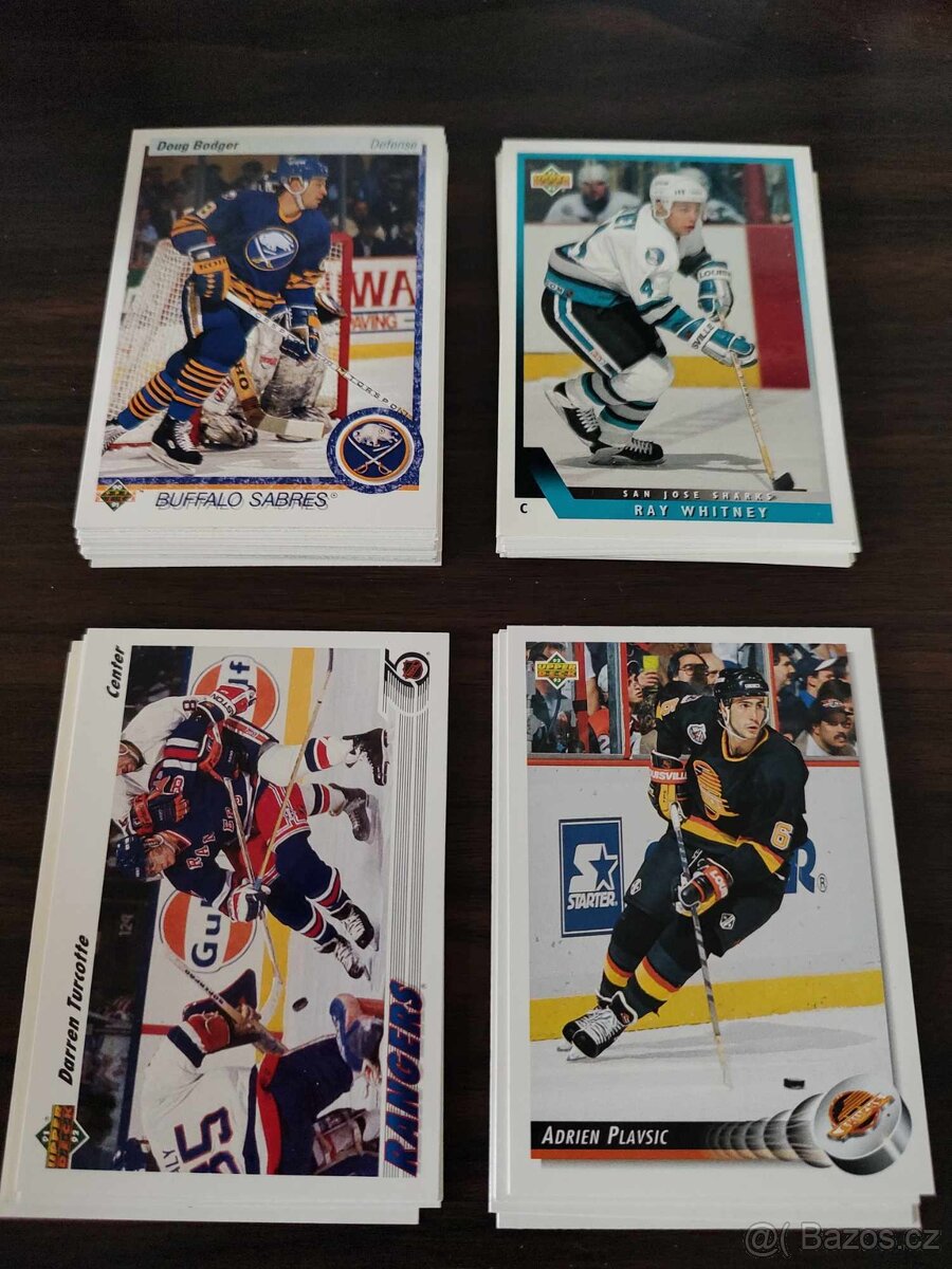 Predám hokejové kartičky z 90 rokov (UD,Top.,metal, pacific. - 20