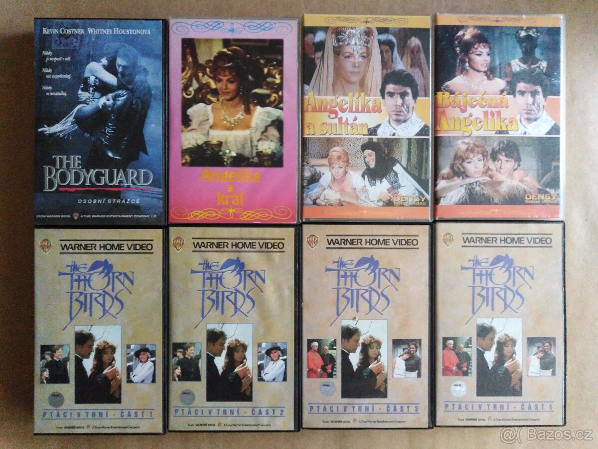 VHS KAZETY original mix - 1 kus = 80Kč - 20