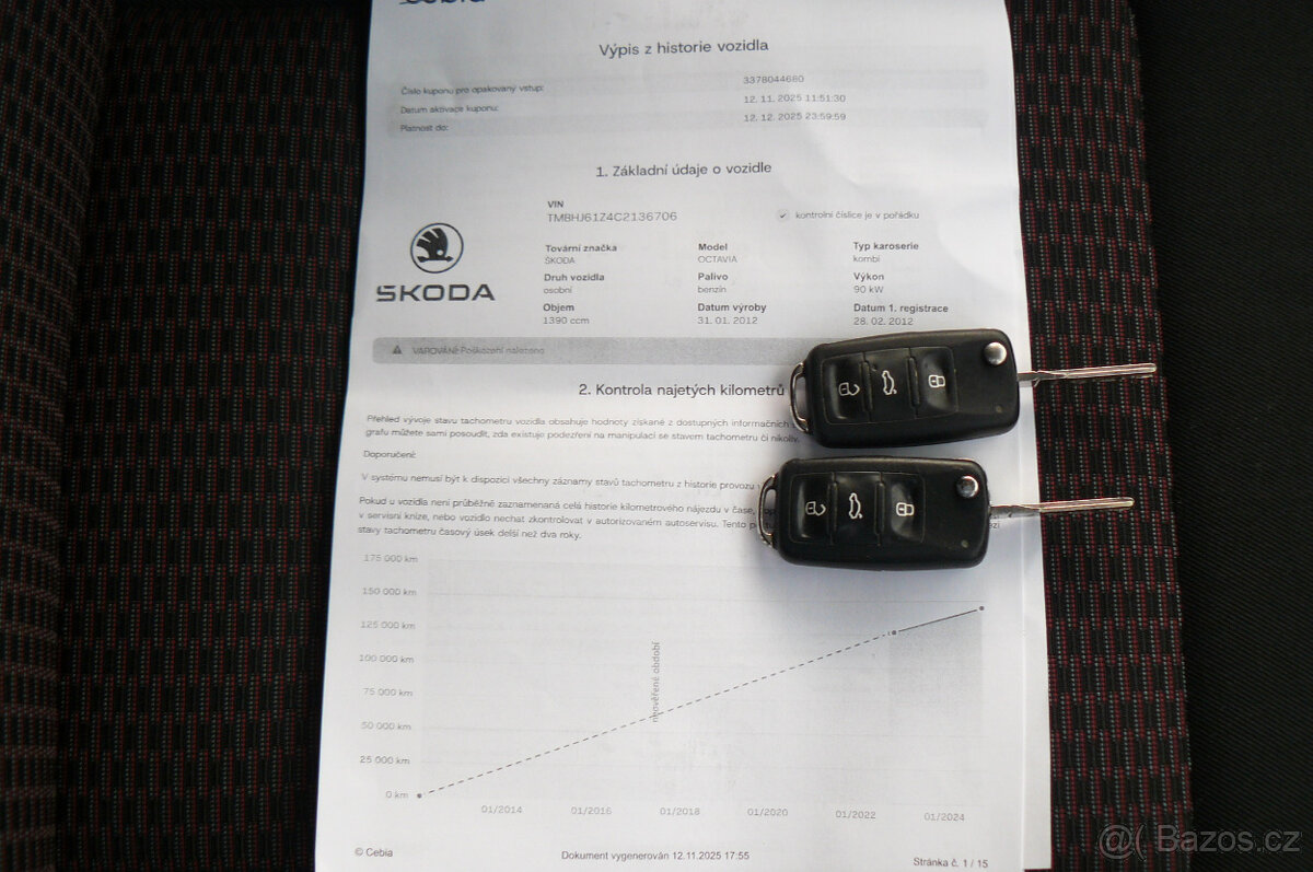 ŠKODA OCTAVIA 2, 1.4 TSI, 90kW, SPORT LINE, XENONY, ALU. - 20