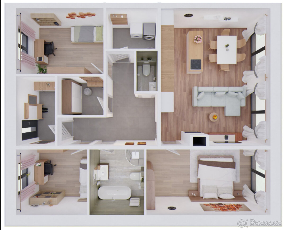 Atraktivní řadový dům 104 m2 s parkovacími místy - 20