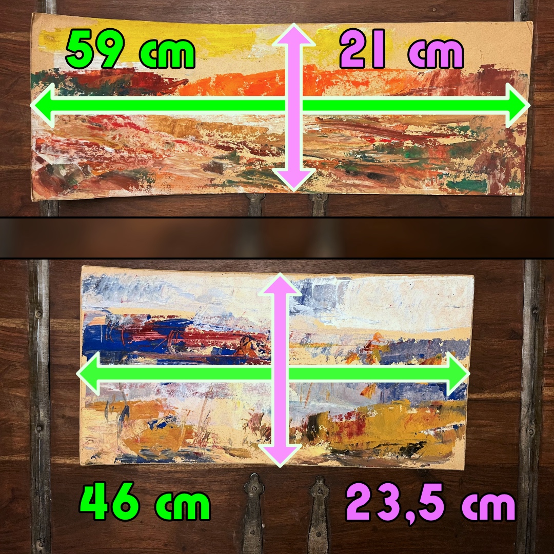 Dvě krajinomalby - J. Sládek, signováno, nerámováno - 20