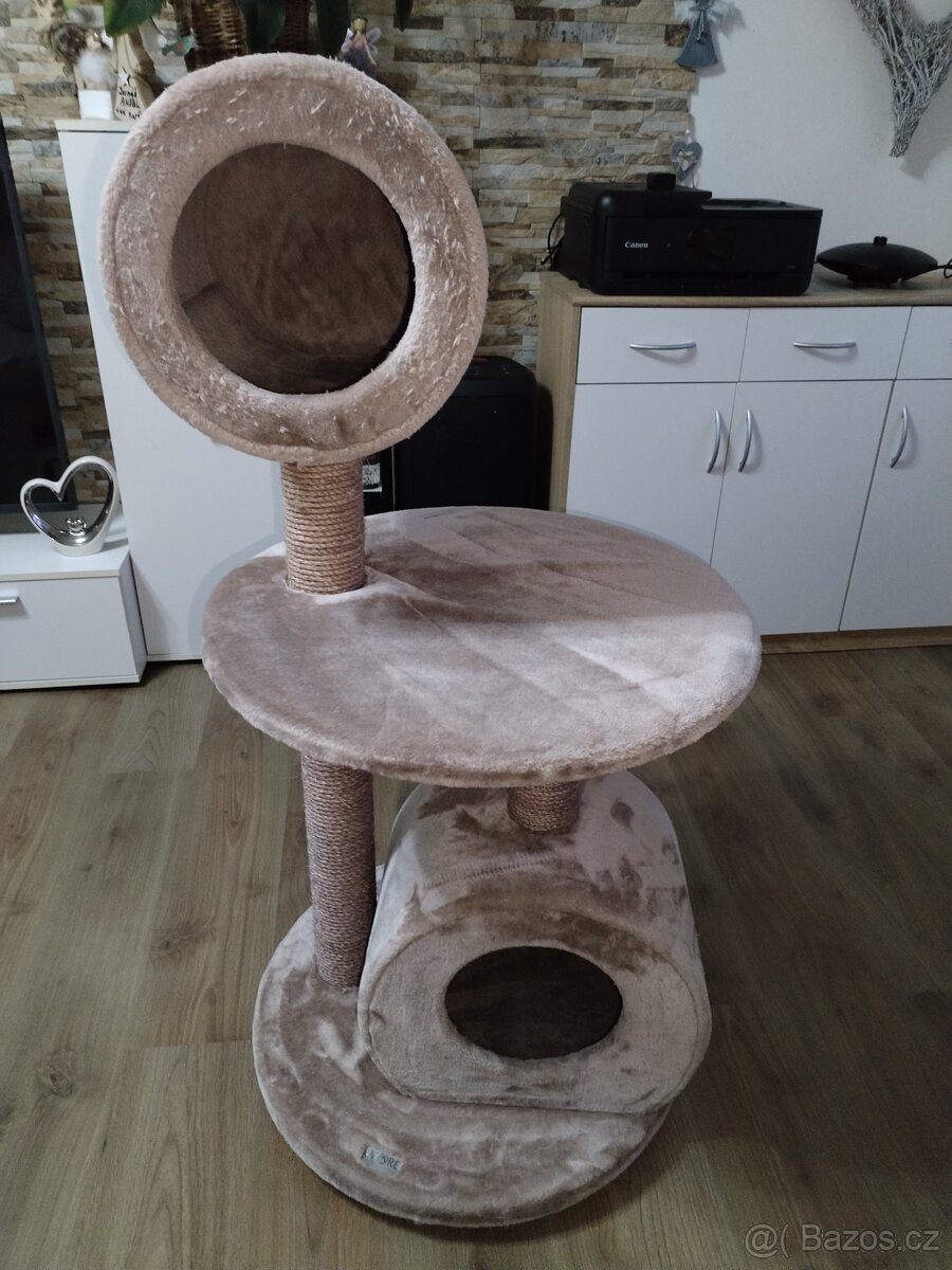 Růžový pelíšek škrabadlo pro kočičku zánovní - 20