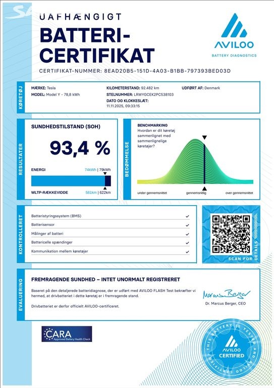 Tesla Model Y, Long Range 4WD, SoH 93.4% - 20