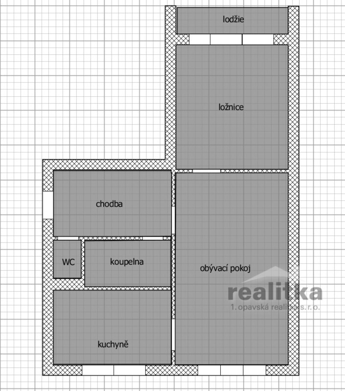 Pronájem bytu 2+1 s lodžií na Purkyňově ul. v Opavě - 20