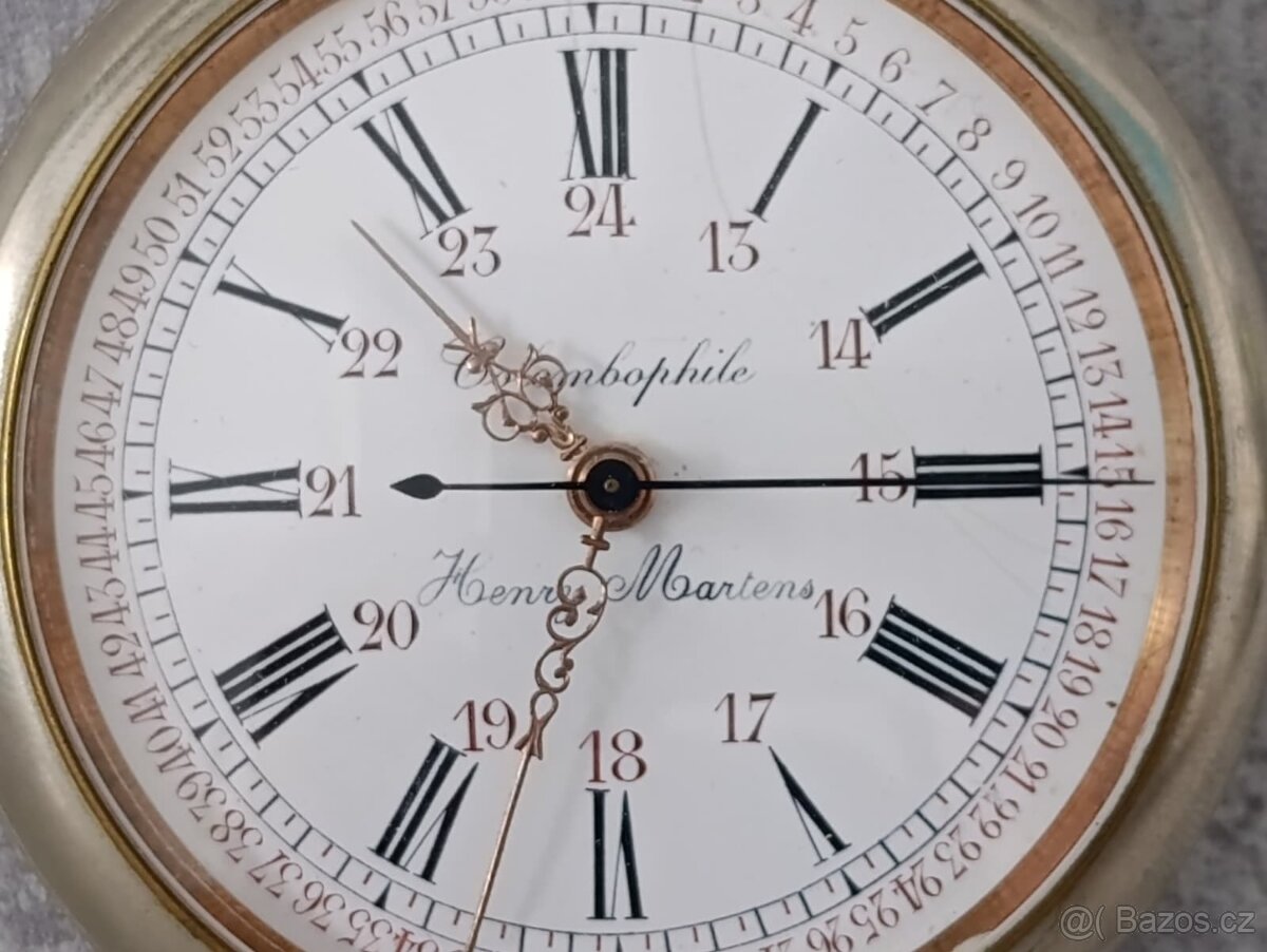 Obrovské kapesní velmi staré hodinky, 66mm, 180gramu - 20