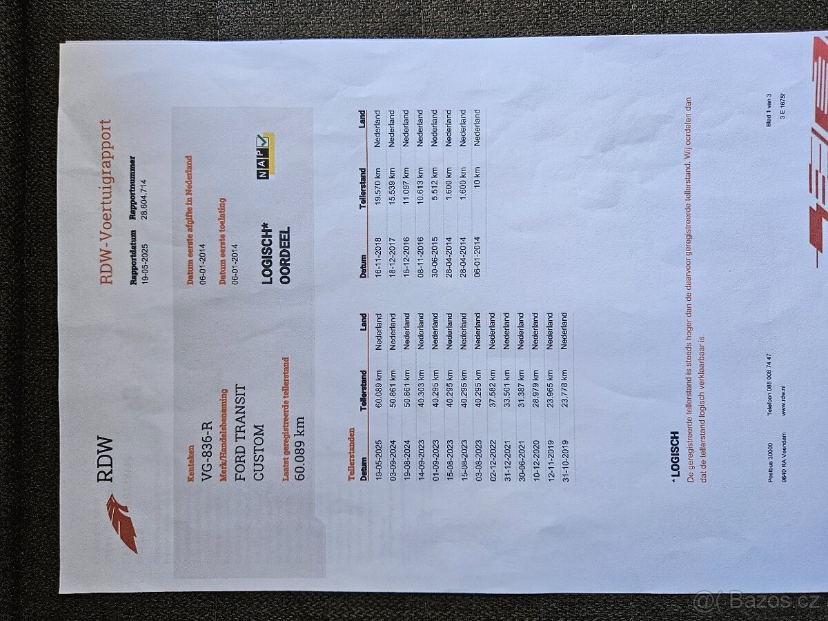 FORD CUSTOM 2.2 74KW 2014 L1H2 61TKM DPH - 20