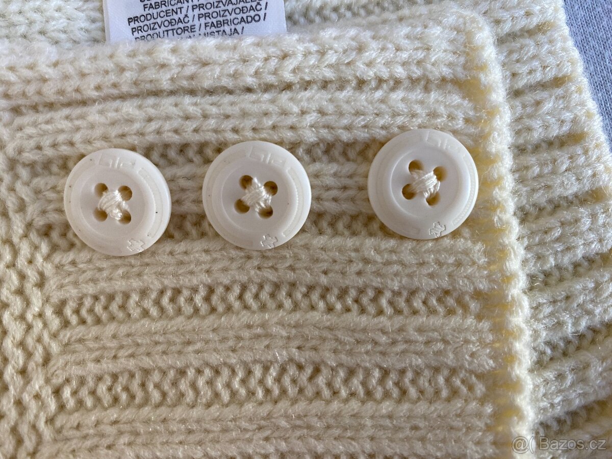 Nová dámská šála Alpine Pro - černá, krémová - akryl - 20