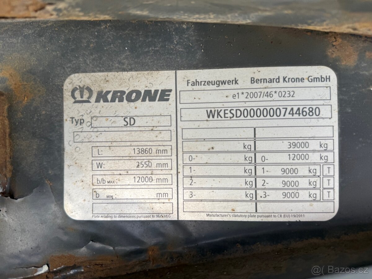 Plachtový návěs Krone Mega liner - lowdeck, 2016 - 20