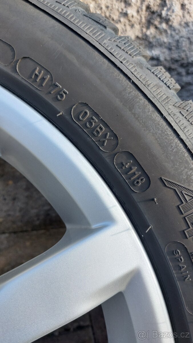 Alu sadu 5x112 r17 Dijon originál vw golf zimní pneu - 20