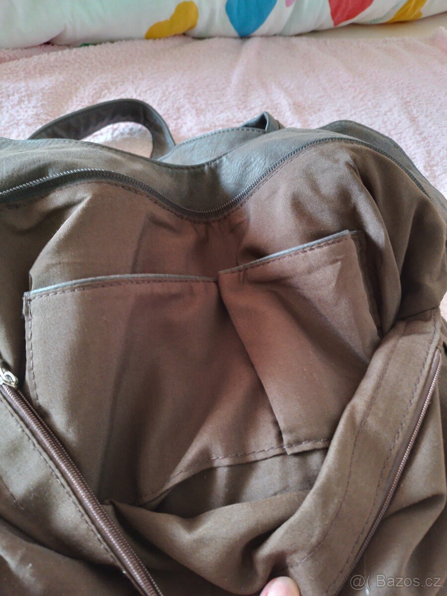 kožená kabelka,vintage kožená taška,menší taška - 20