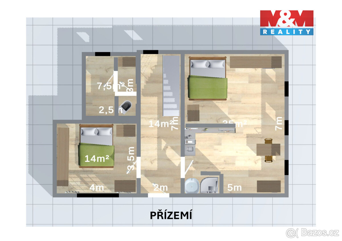 Prodej chalupy, 105 m², Okřesaneč - 20