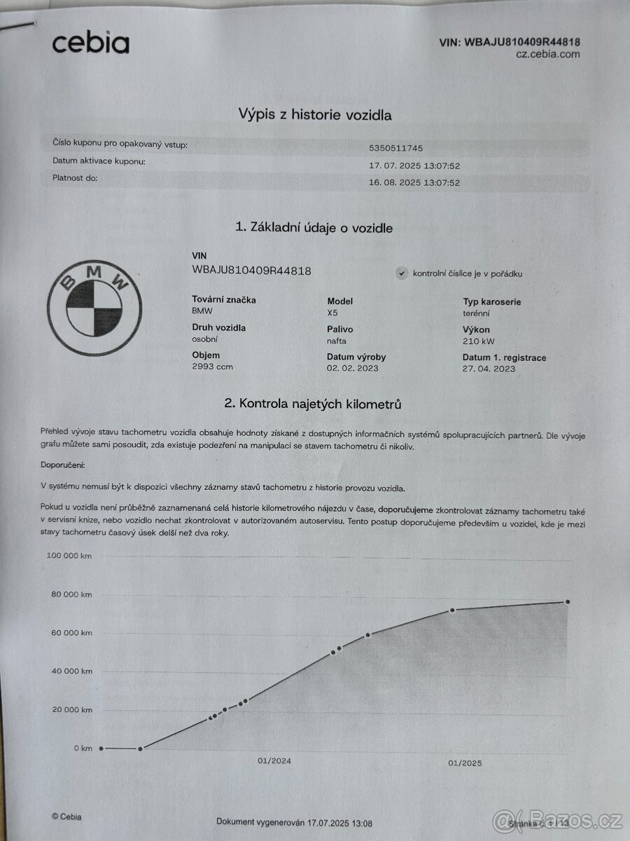 BMW X5 3.0D 210kW Head-up odp. DPH - 20