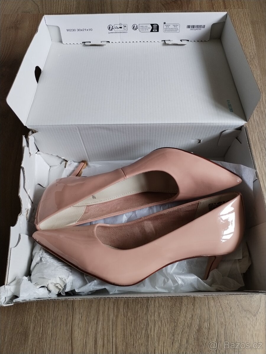 Nové lodičky s.Oliver 41 lesklé růžové - 20