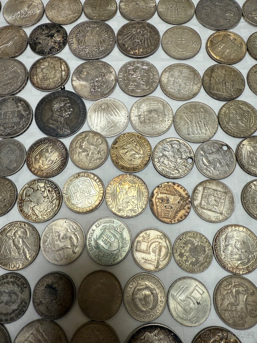Velká sbírka stříbrných mincí - 20