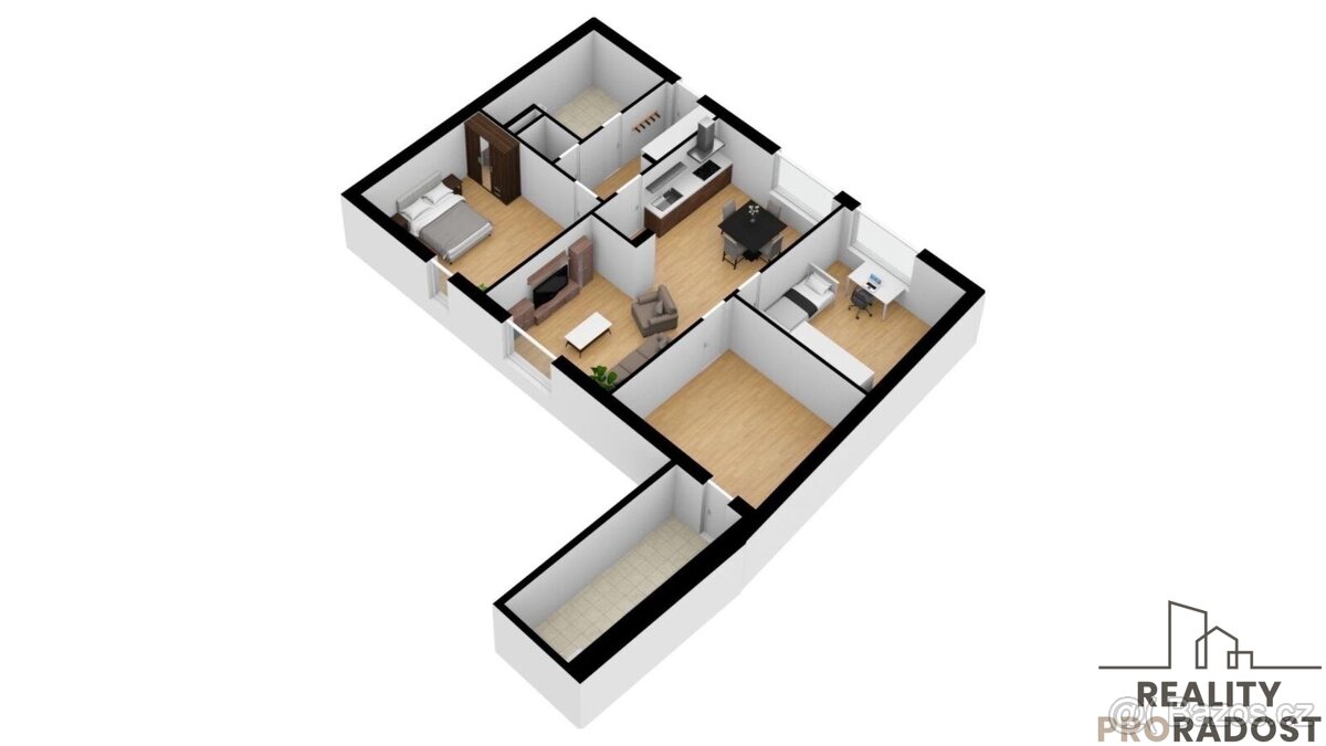 Prodej bytu 4+1 s parkovacím stáním v Třebíči, byt 4+1 Třebí - 20