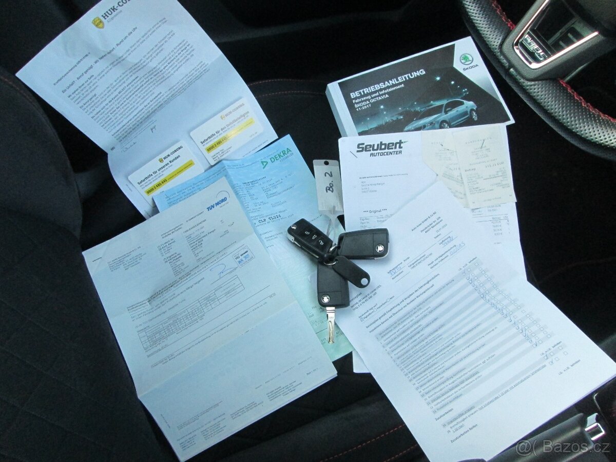 Škoda Octavia III RS 169KW manuál 93000km Navi Full Led 1.ma - 20