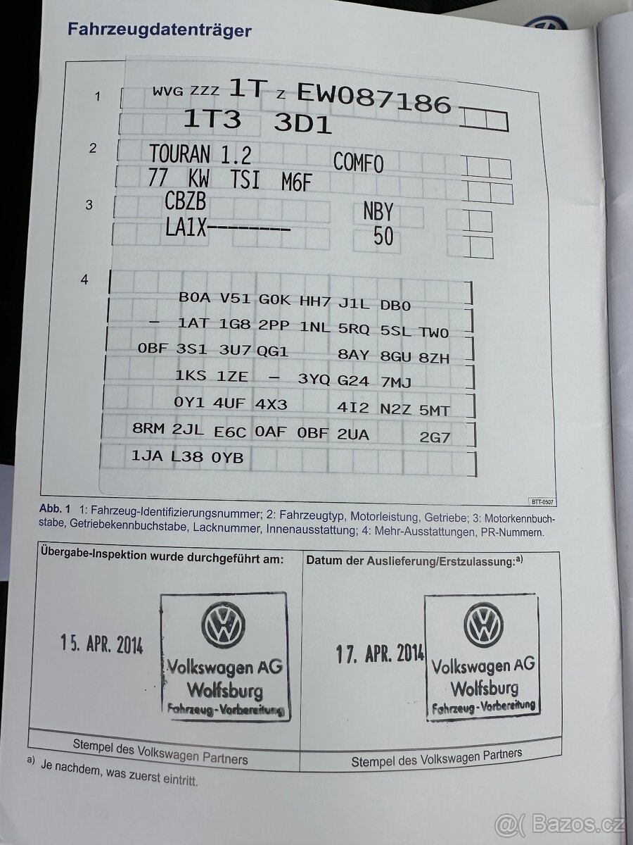 Volkswagen touran 1.2tsi benzín edice CUP model 2015 - 20